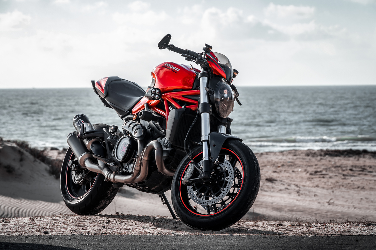 A Motorcycle on the Beach